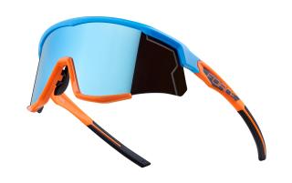 Cyklistické brýle FORCE SONIC modro-oranž., modrá zrc. skla velikost: UNI, barva: modrá