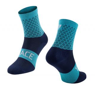 Cyklistické ponožky FORCE TRACE modré velikost: S/M, barva: modrá