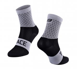 Cyklistické ponožky FORCE TRACE šedo-černé velikost: S/M, barva: šedá
