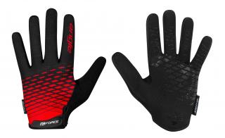 Cyklistické rukavice FORCE MTB ANGLE červeno-černé velikost: L, barva: červená