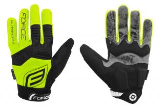 Cyklistické rukavice FORCE MTB AUTONOMY fluo velikost: L, barva: žlutá