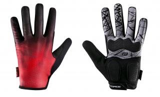 Cyklistické rukavice FORCE MTB CORE červené velikost: S, barva: červená