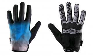 Cyklistické rukavice FORCE MTB CORE modré velikost: L, barva: modrá