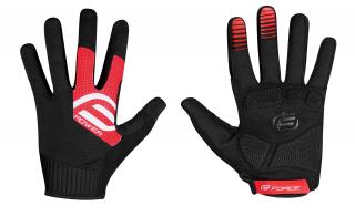 Cyklistické rukavice FORCE MTB POWER černo-červené velikost: XL, barva: černá