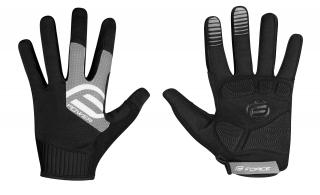 Cyklistické rukavice FORCE MTB POWER černo-šedé velikost: L, barva: černá