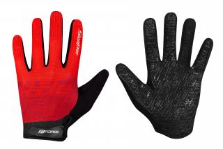 Cyklistické rukavice FORCE MTB SWIPE červené velikost: L, barva: červená