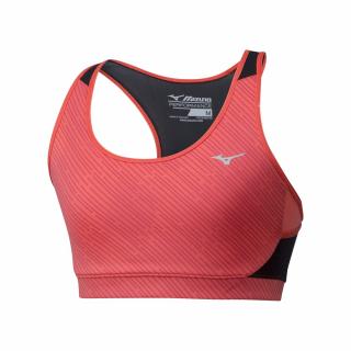 Dámská podprsenka Mizuno Alpha Printed Bra J2GA924056 Hot Coral velikost: L, barva: růžová