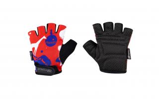 Dětské cyklistické rukavice FORCE PLANETS červeno-modré velikost: XL, barva: červená