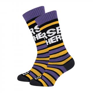 Dětské snowboardové ponožky Horsefeathers Jasper violet velikost: 20-22, barva: fialová