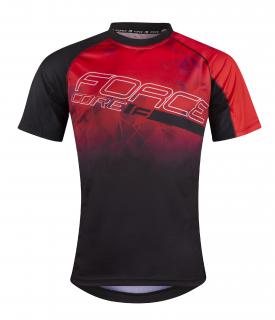 Pánský cyklistický dres FORCE MTB CORE červeno-černý velikost: L, barva: červená