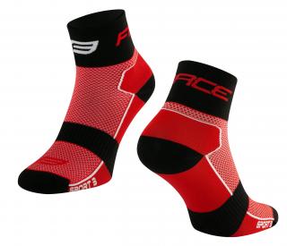 Ponožky FORCE SPORT 3 červeno-černé velikost: S/M, barva: červená