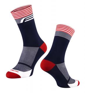 Ponožky FORCE STREAK modro-červené velikost: S/M