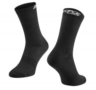 Sportovní ponožky FORCE ELEGANT vysoké černé velikost: L/XL, barva: černá