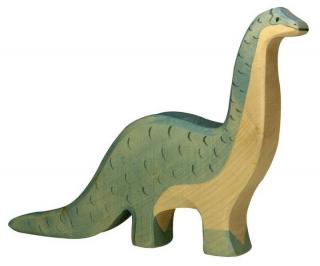 Brontosaurus - dřevěná vyřezávaná hračka