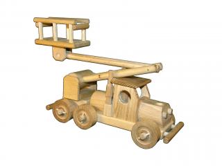 Dřevěné auto s plošinou