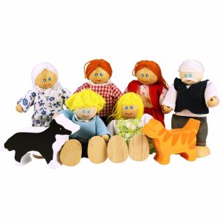 Dřevěné panenky do domečků