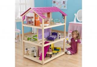 Dřevěný domeček pro panenky Barbie - Chic