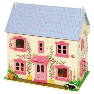 Dřevěný domeček pro panenky Rose Cottage s vybavením