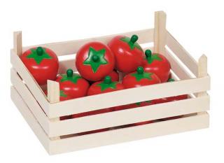 Goki Dřevěná přepravka s rajčaty