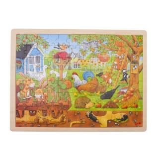 Goki Dřevěné puzzle - naše zahrádka