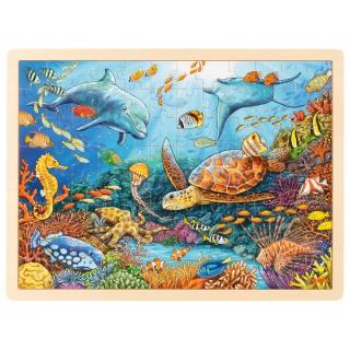 Goki Dřevěné puzzle - velký bariérový útes