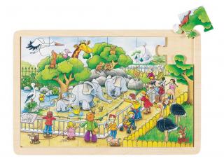 Goki Dřevěné puzzle - ZOO