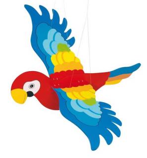 Goki Dřevěný létající papoušek - sameček