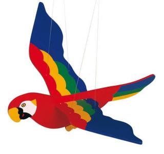 Goki Dřevěný létající papoušek - samička