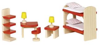 Goki Dřevěný nábytek do domečků - dětský pokoj basic