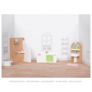 Goki Dřevěný nábytek do domečků Style - koupelna