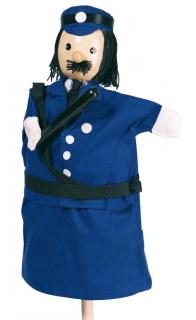 Goki Maňásek s dřevěnou hlavičkou - policista
