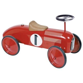 Goki Odrážedlo - Plechové závodní auto červené