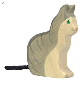 Kočička sedící – zvířátko ze dřeva