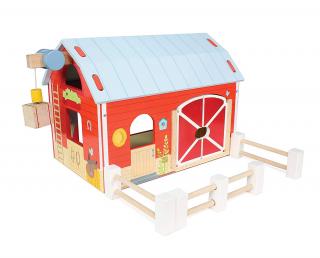 Le Toy Van dřevěná stodola červená