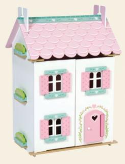 Le Toy Van dřevěný domeček pro panenky Sweetheart Cottage s 37 kusy příslušenství