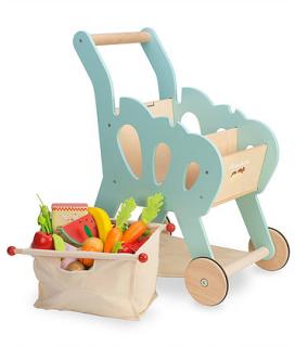 Le Toy Van dřevěný nákupní vozík + taška 2v1 Honeybake