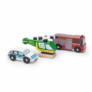 Le Toy Van dřevěný set autíček Záchranáři