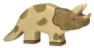 Triceratops - dřevěná vyřezávaná hračka