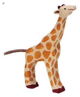 Žirafa mládě - dřevěné zvířátko