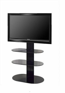 TV stojan OMB TOTEM BASE 1500 (Otočný televizní stojan pro LCD LED TV 40" až 55" , VESA standard, 2x police na příslušenství)
