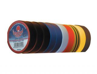 10 LEP - 10x izolační páska různých barev, šířka pásky 15mm, délka pásky 10m