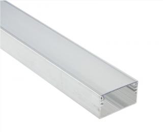Al lišta U70 - hliníková lišta velká pro LED pásky, krycí plexi mléčný difuzor, délka 1m a 2m Provedení: 1m lišta