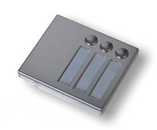 ART 4842-5 -  jednořadový tlačítkový modul pro rámečky VIDEX 4000,  2, 3,4 a 5 zvonkových tlačítek Provedení: 4843 lesklý nerez