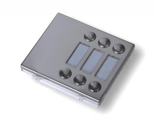 ART 4842-5D -  dvouřadový tlačítkový modul pro rámečky VIDEX 4000,  4, 6, 8 a 10 zvonkových tlačítek Provedení: 4843D