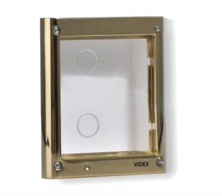 ART 4851-3, zápustné rámečky pro komunikační a tlačítkové moduly systému Videx 4000, barva černá, stříbrná a zlatá Provedení: 4851-G zlatý