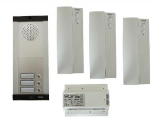ART 8K- sady telefonu pro 3 až 12 bytových jednotek, domovní interkom - zapuštěná montáž venkovního tabla, bez vnitřního interkomu Provedení: K3 pro 3…