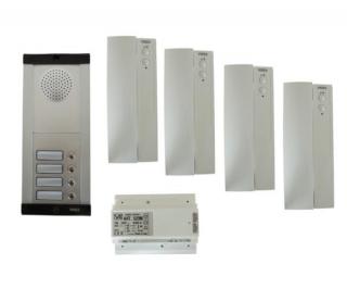 ART 8K- sady telefonu pro 3 až 12 bytových jednotek, domovní interkom - zapuštěná montáž venkovního tabla, bez vnitřního interkomu Provedení: K4 pro 4…