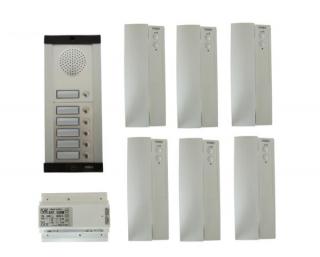 ART 8K- sady telefonu pro 3 až 12 bytových jednotek, domovní interkom - zapuštěná montáž venkovního tabla, bez vnitřního interkomu Provedení: K6 pro 6…