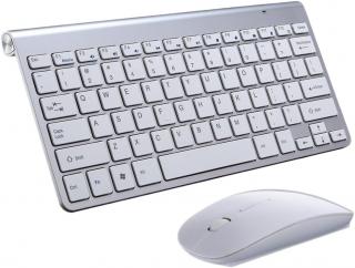 Bezdrátová klávesnice MINI KEYBOARD - bluetooth klávesnice a myš FOYU pro chytré televizory a tablety Barva: Bílá