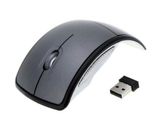 Bluetooth myš AK226D šedá - bezdrátová optická myš 2,4Ghz barva- bílá a černá